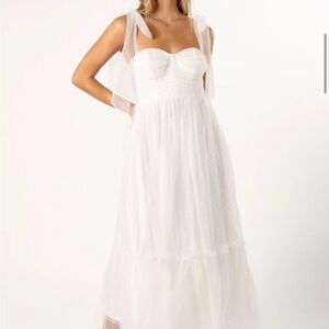 Petal & Pup Strapless White Dress